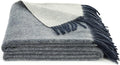 Denim Blue Wool Throw Blanket R330