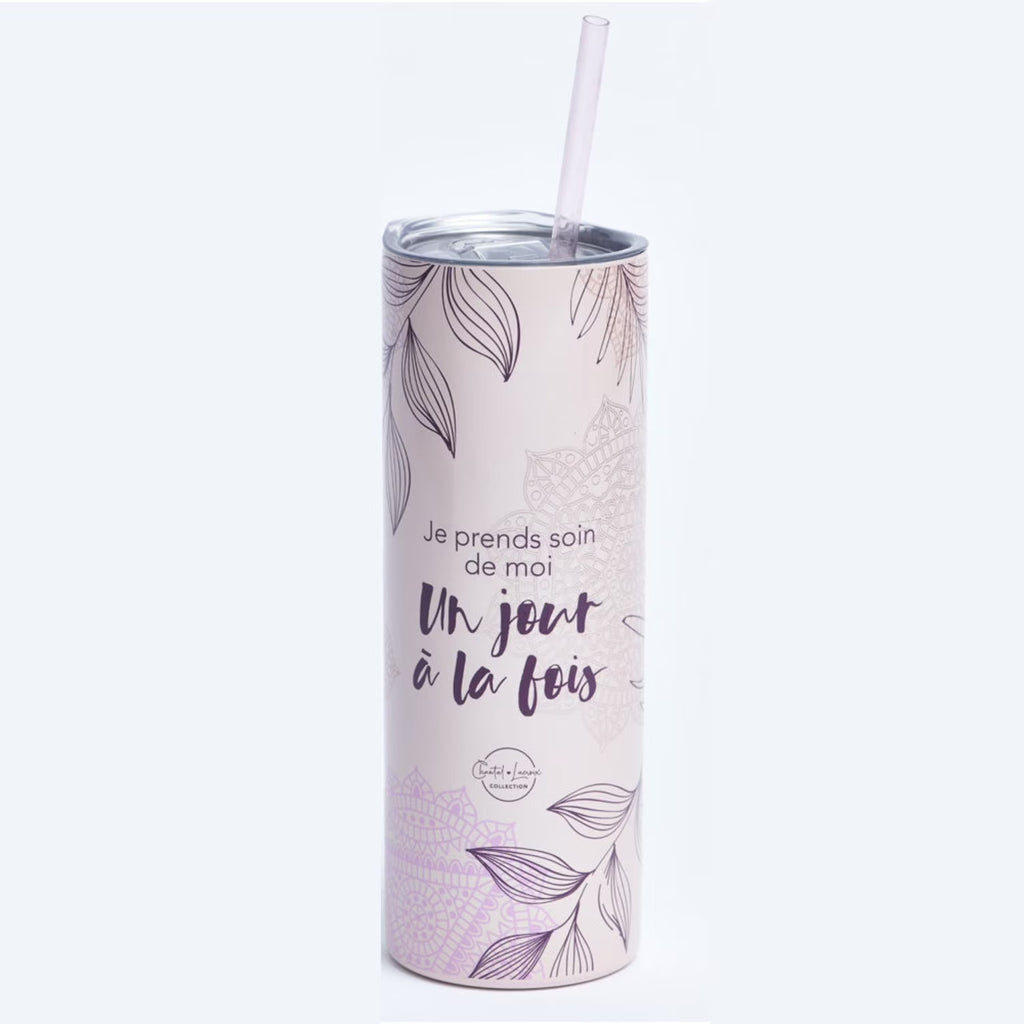 Insulated Stainless Steel Bottle with Straw, 600 ml A251096