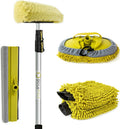 5-12 Foot Car Cleaning Kit with Soft Car Wash Brush, Car Squeegee, Car Wash Mitt, Microfiber Cleaning Head & Extension Pole U786