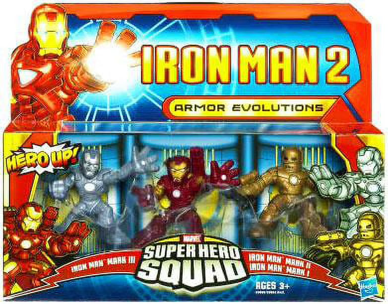 Iron Man 2 Superhero Squad Armor Evolutions Action Figure 3-Pack A4808