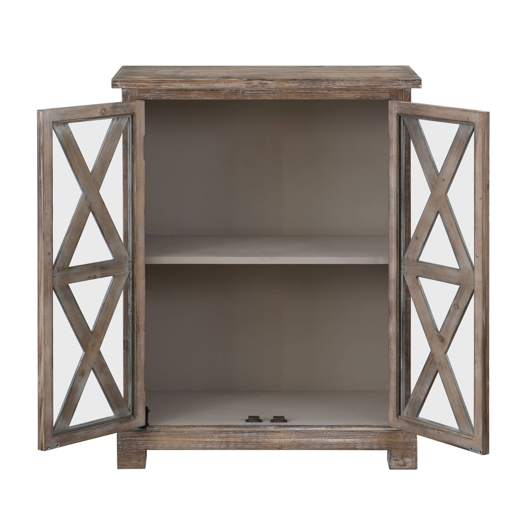 Antique Brown Accent Cabinet E2714