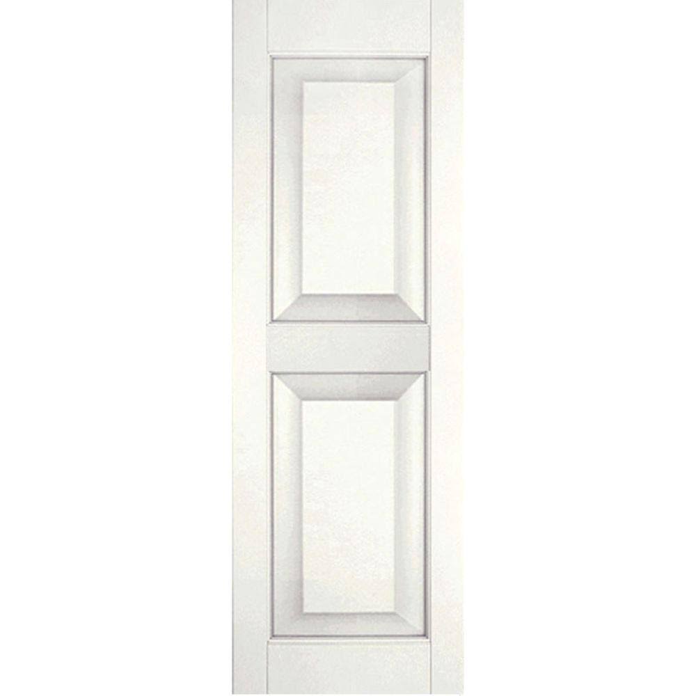 White Raised Panel Shutters Pair Y78397
