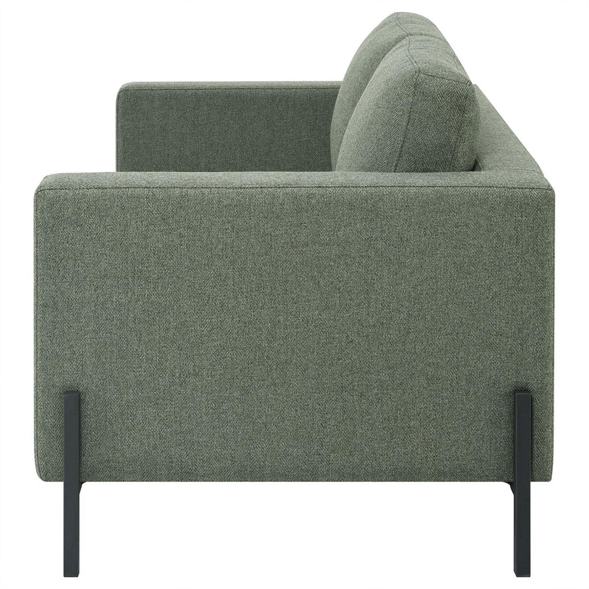 Sage Upholstered Fabric Loveseat with Track Arms S440