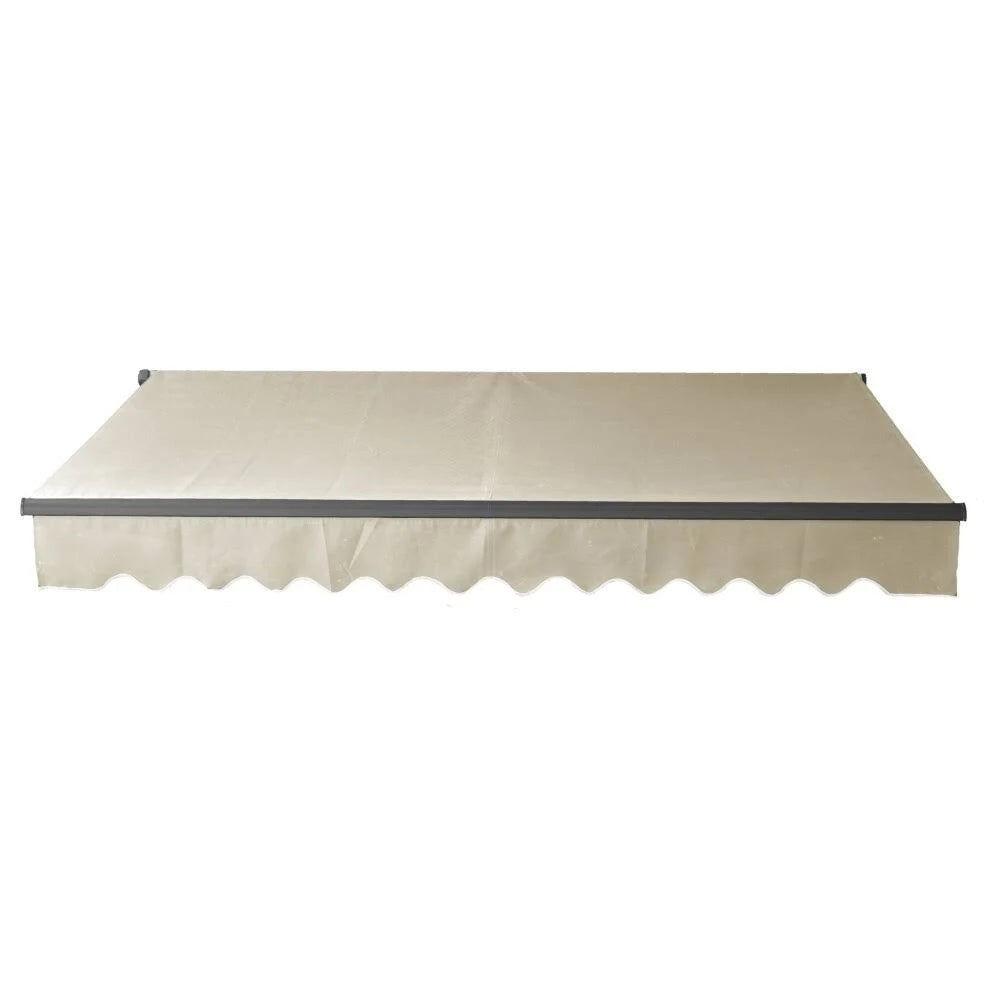 Ivory Motorized Retractable Patio Awning 10 x 8 Feet C7561