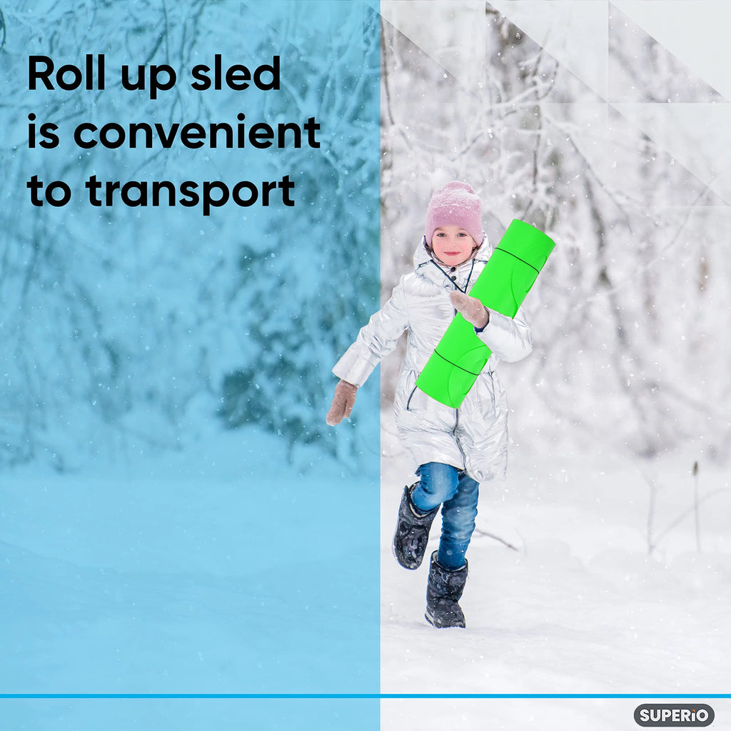 3 Pack Green Kids Snow Sled C368