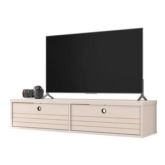 White Floating Entertainment Center L632546