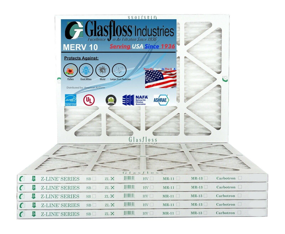 18x24x1 MERV 10 Furnace Air Filter, Qty: 6 J803780