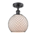 Farmhouse Chicken Wire 1 Light Semi-Flush Mount Y552895