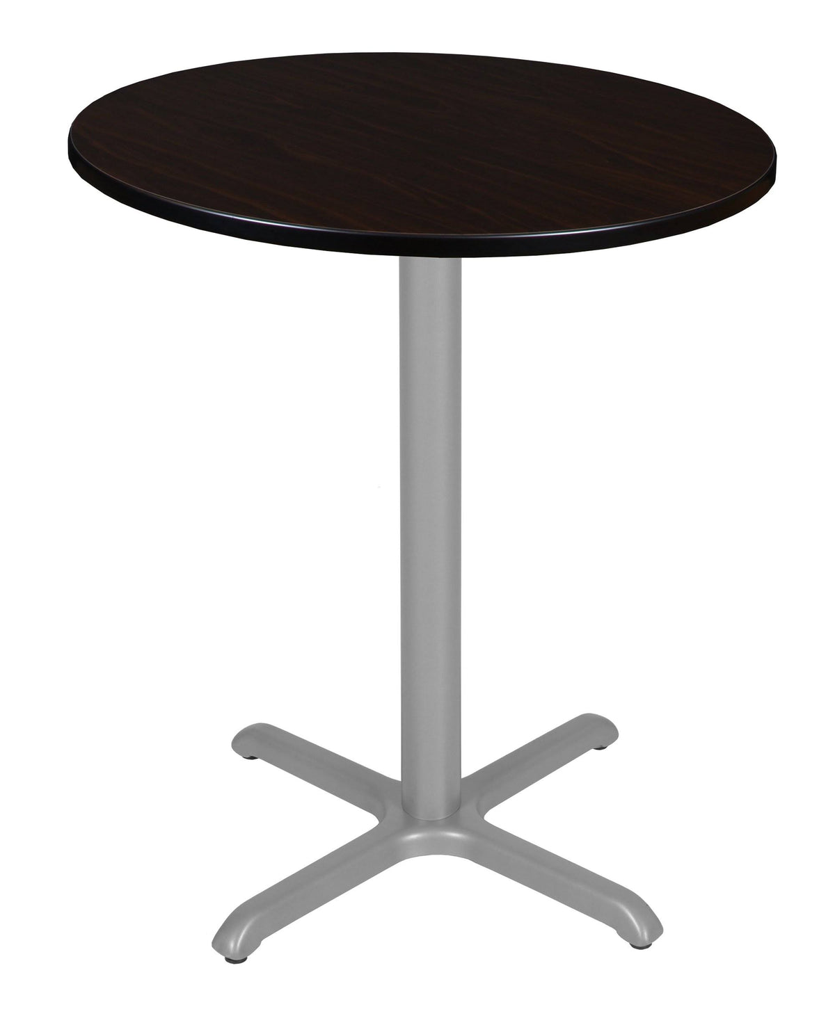 Mocha Walnut/Grey Round X-Base Table D8468