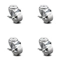 Semi Steel Swivel Bolt Caster Set of 4 with Top Lock Brake T264