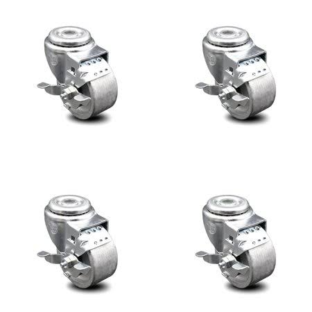 Semi Steel Swivel Bolt Caster Set of 4 with Top Lock Brake T264