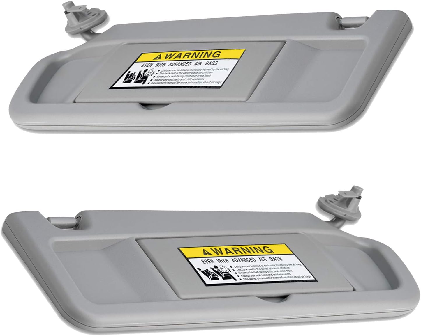 Left Driver Side and Right Passenger Side Sun Visor Pair Atlas Gray I40008