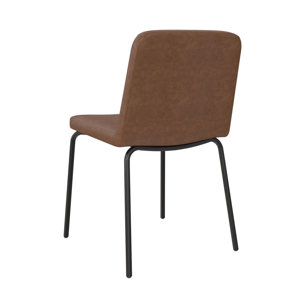 Camel Faux Leather Dining Chair, Set of 2 R82003