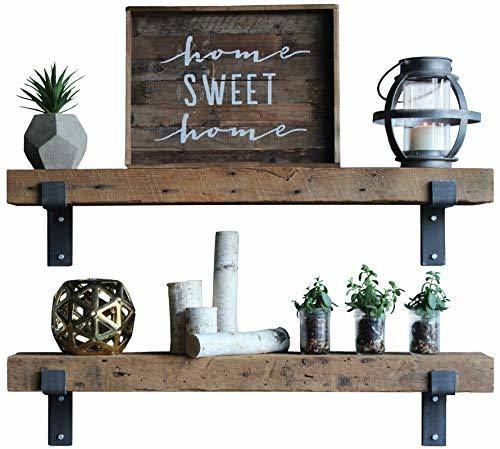 Reclaimed Wood Shelves Set of Two S9823