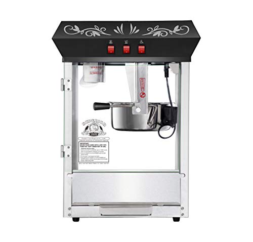 Black 8oz Stainless Steel Kettle Popcorn Machine L5553