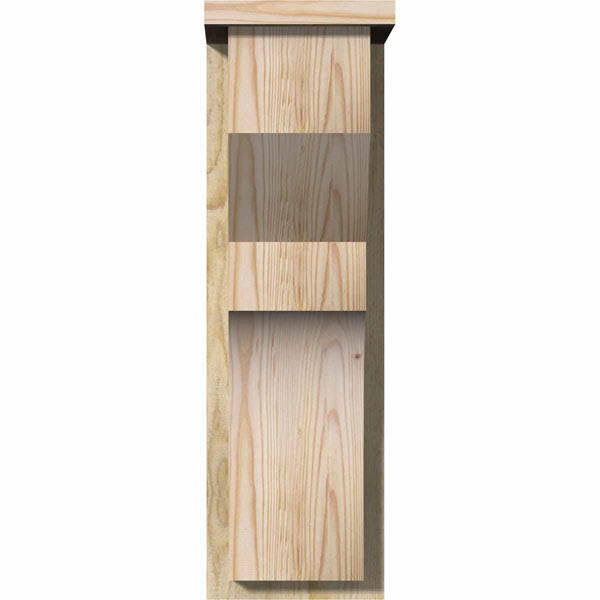 Monterey Rough Sawn Corbel with Backplate, Douglas Fir Q33074