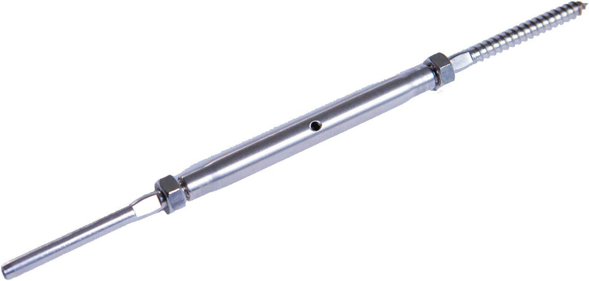 Stainless Steel Hand-Crimp Turnbuckle Tensioner for 1/8 Cable Railing (Lot of 10) A3954