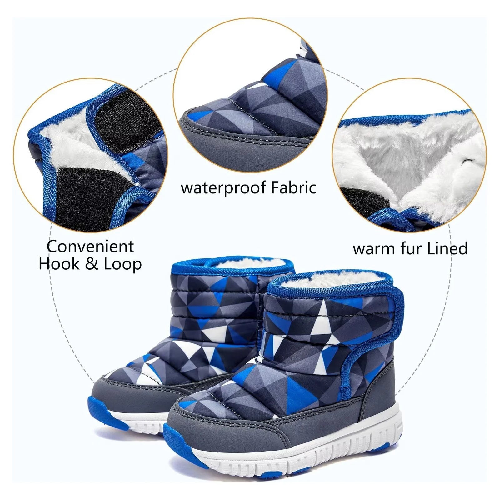Waterproof Slip Resistant Toddler Snow Boots S50481
