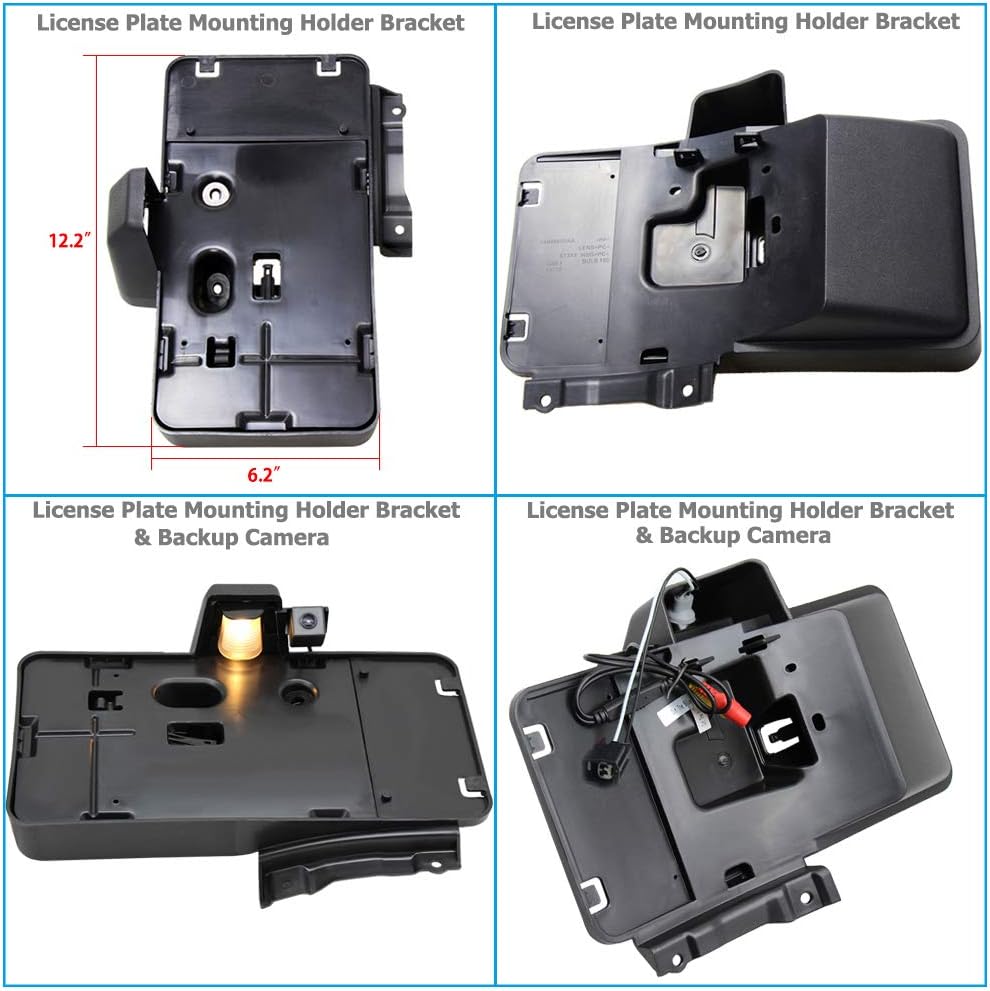 Rear License Plate Holder Frame Bracket & Backup Rear View Reverse Camera D1139