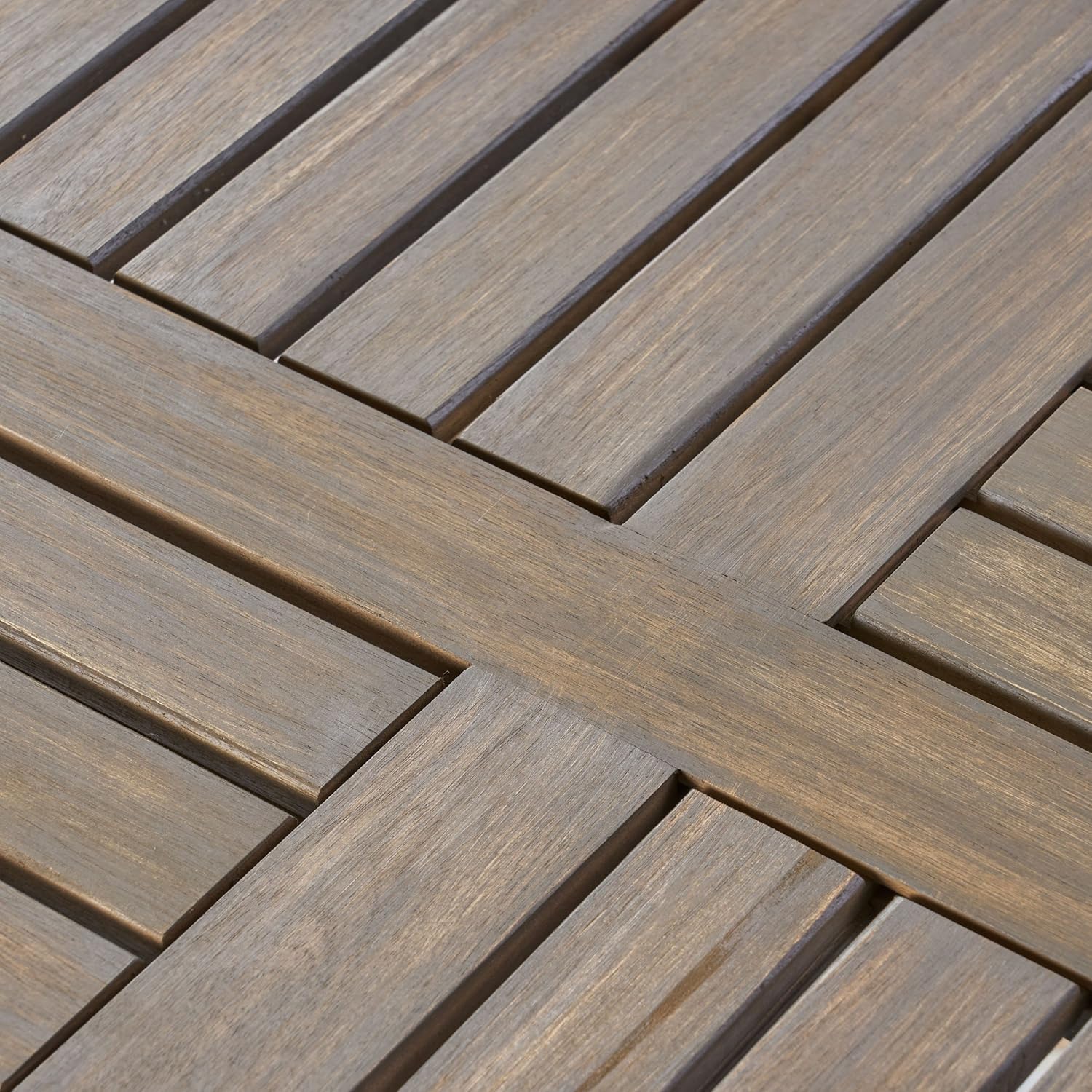 Gray Acacia Wood Square Dining Table O87910