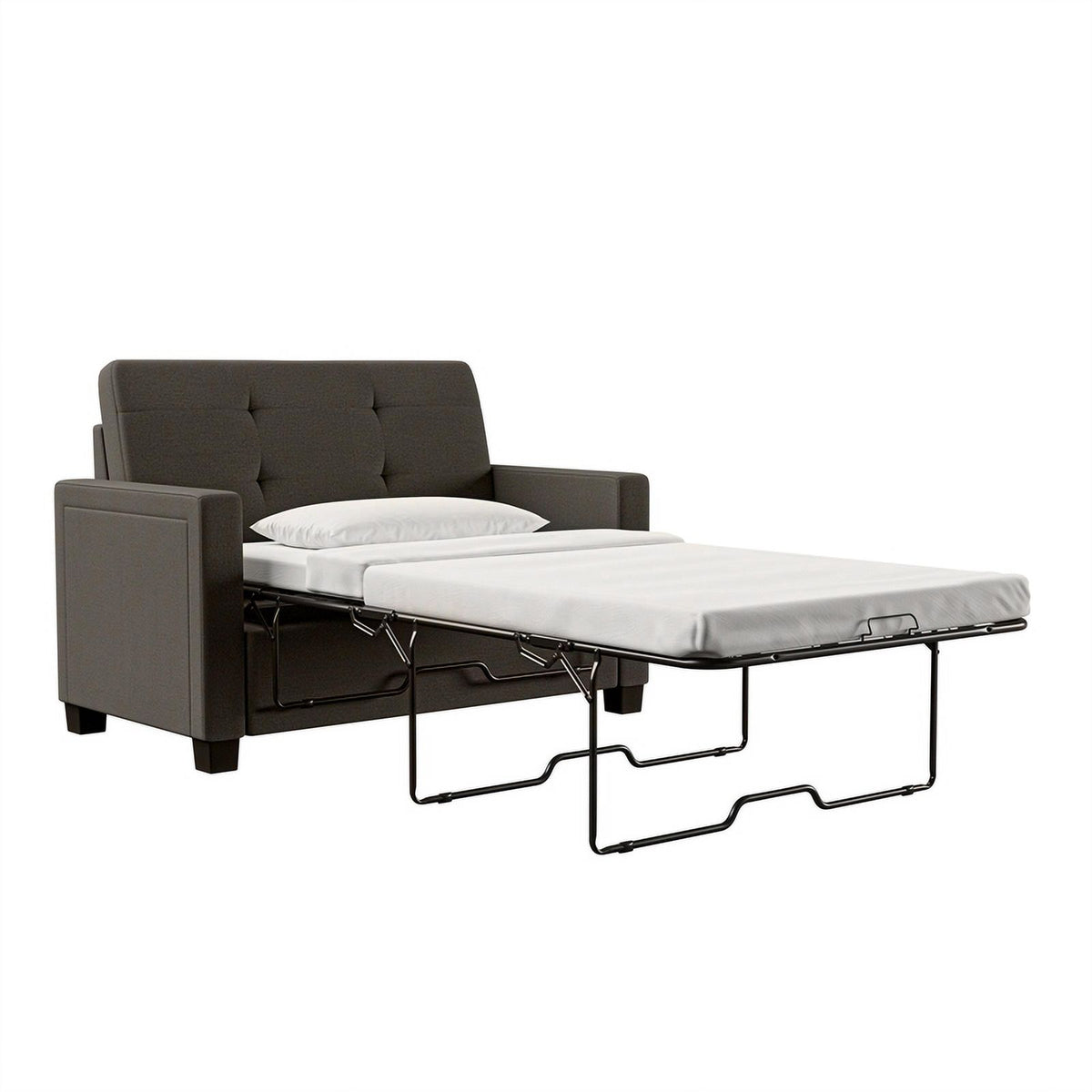 Gray Linen Loveseat Sleeper Sofa Q7661