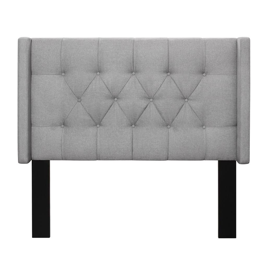 King Light Gray Linen Headboard Y7402