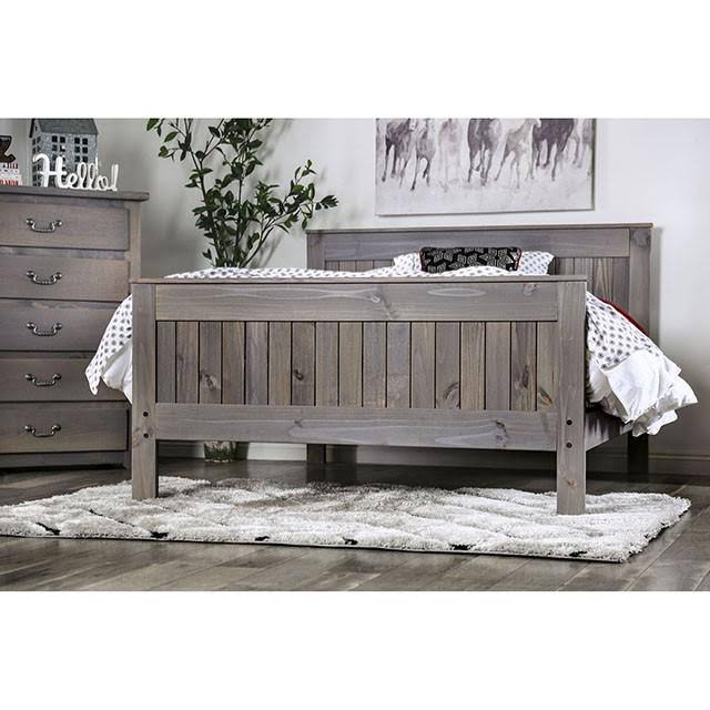 Weathered Gray Twin Bed X597