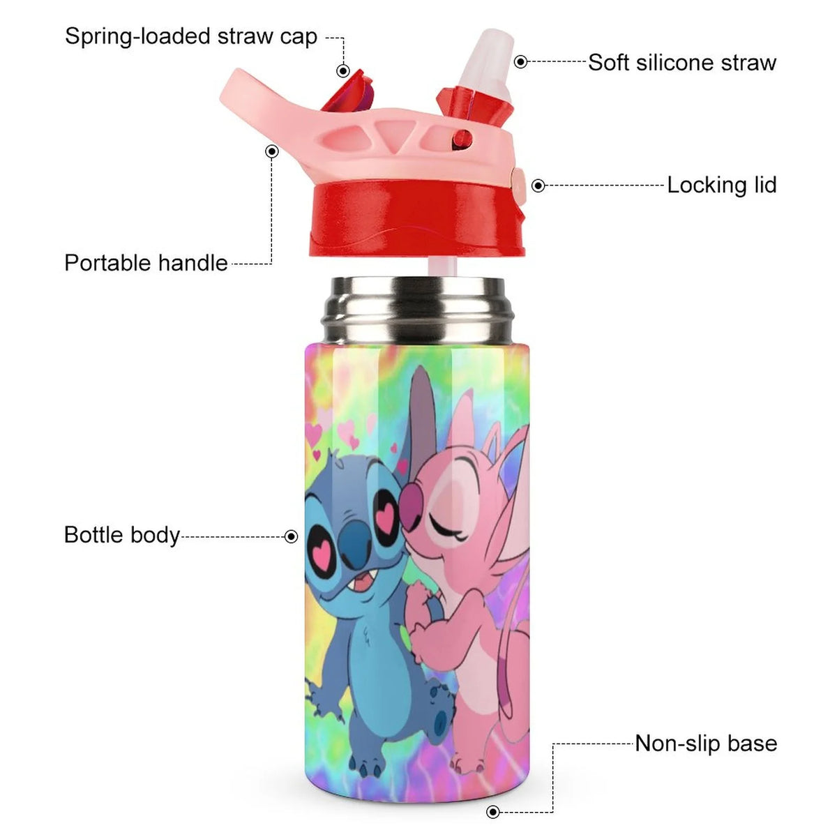 Stainless Steel Vacuum Insulated Water Bottle With Straw J164