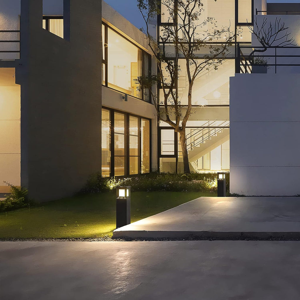Solar Landscape Path Light, 32 Inches Outdoor Bollard Lighting A5627