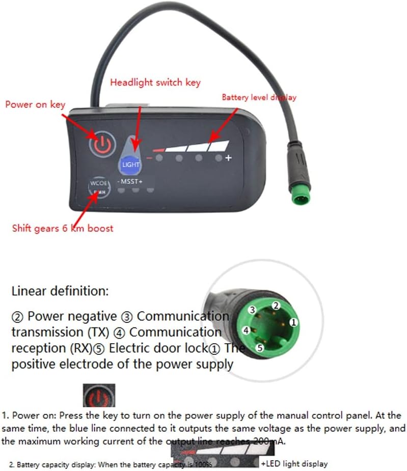24V Electric Bicycle LED Display S9322