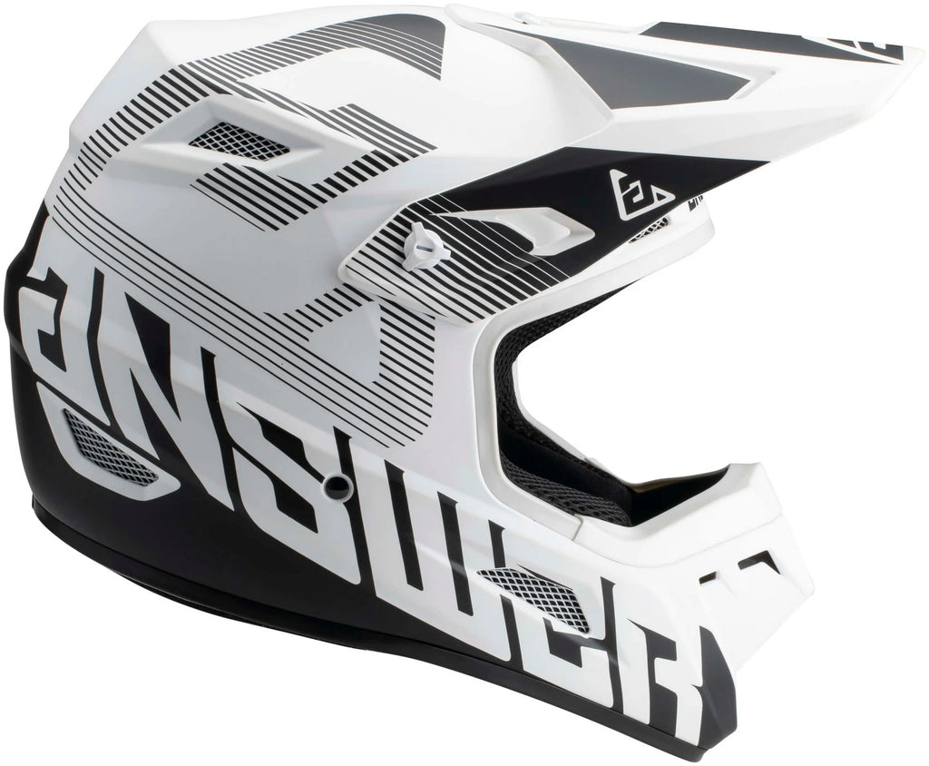 White/Black MX Offroad Helmet S8822