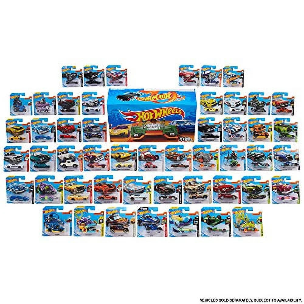 50 Pieces Hot Wheels Car Vehicle Playset M67291