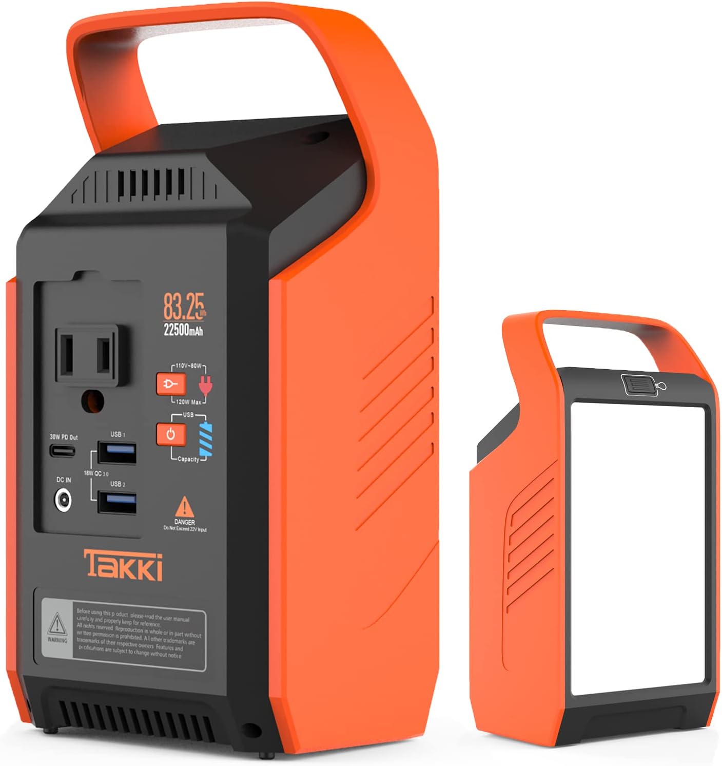 83Wh Portable Power Station with 110V AC Peak 120W Battery Backup Z85597