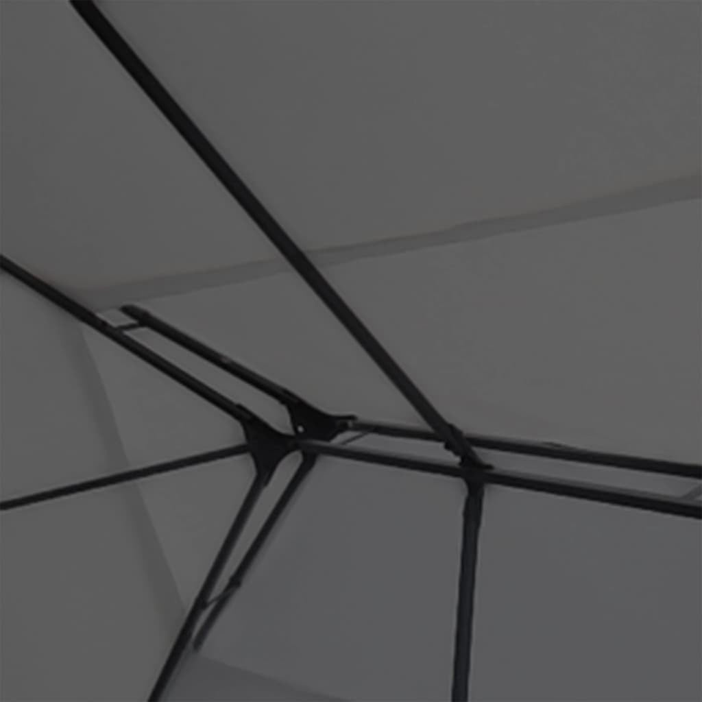 Outdoor Gazebo Canopy Tent Steel Frame Anthracite 157.5 x 118.1 x 107.5 Inches U929050