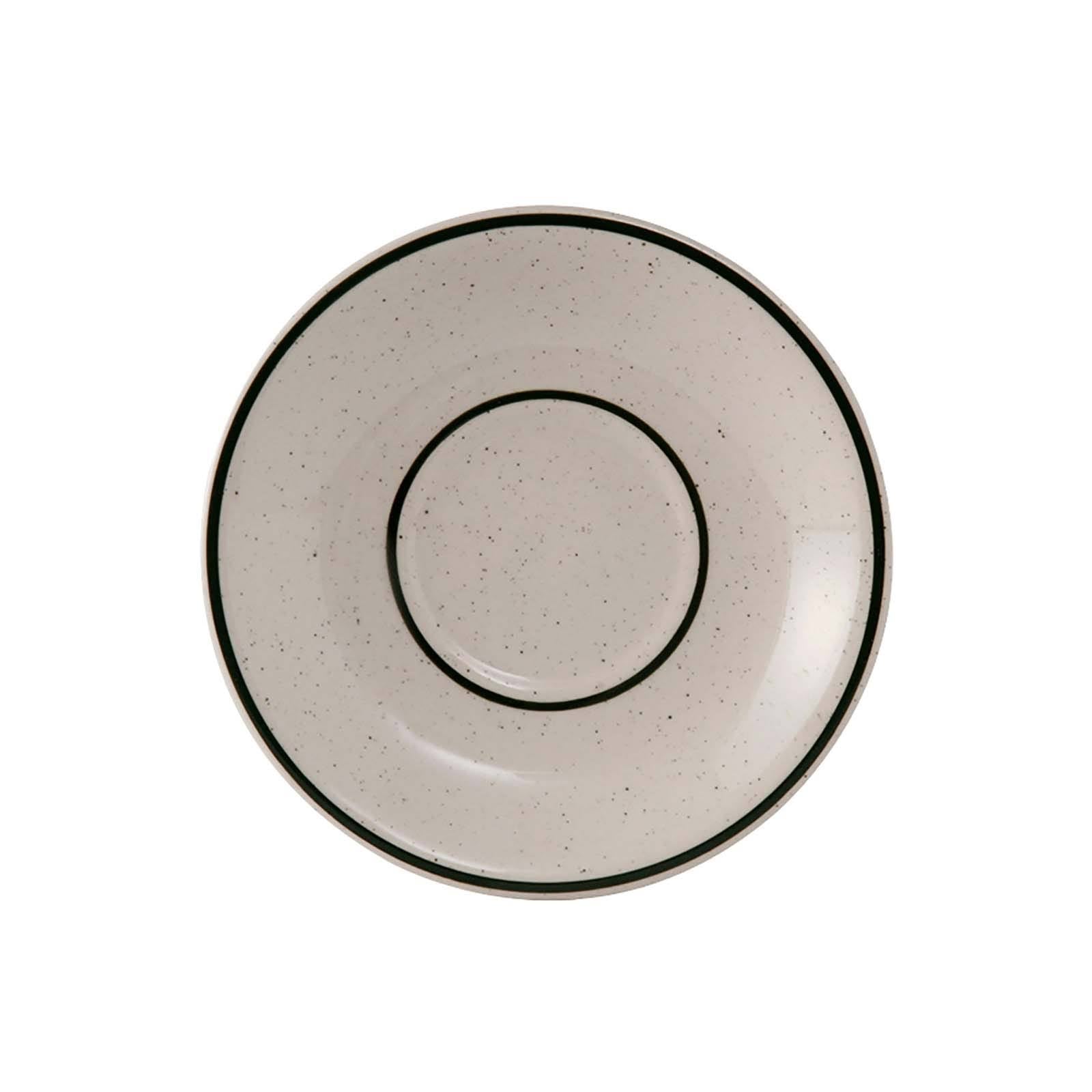 White with Brown Speckle 9 in. Plate S1336