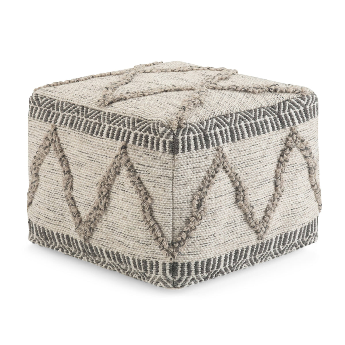 Square Pouf Blue/Natural T787211