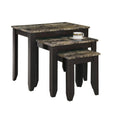 Cappuccino Marble Top Nesting Table 3-Piece C54205