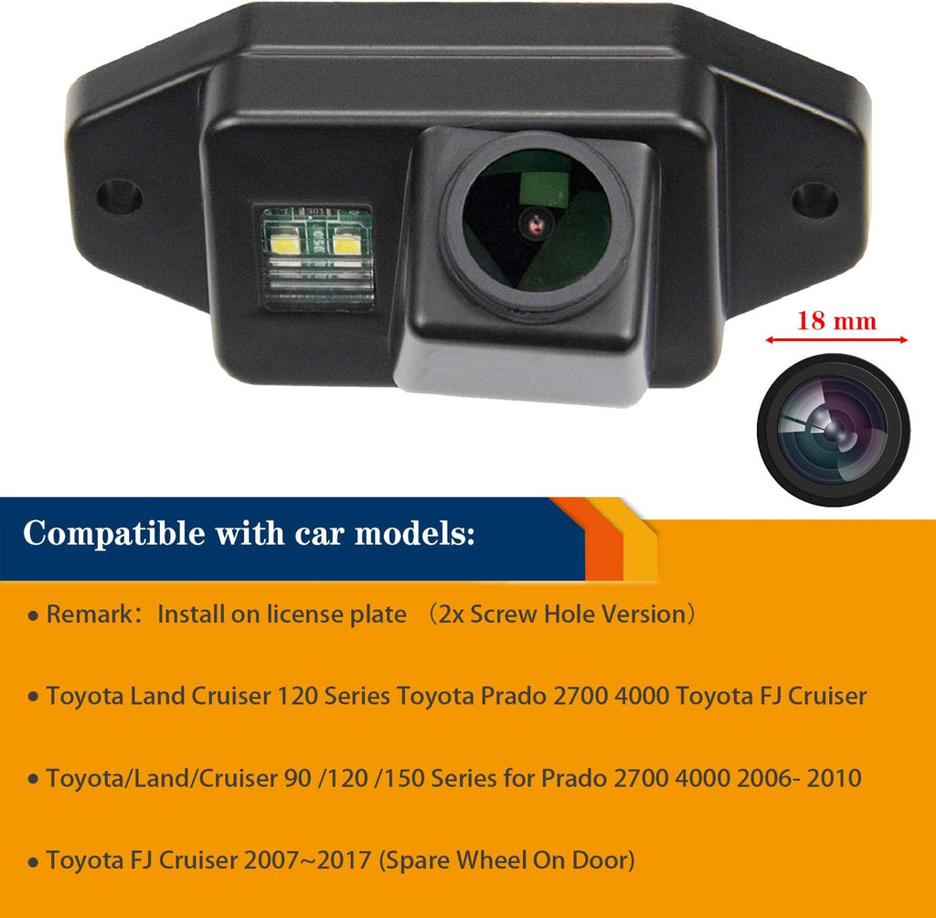 Reversing Camera Integrated in Number Plate Light, Waterproof Night Vision, Pack of 2 J388
