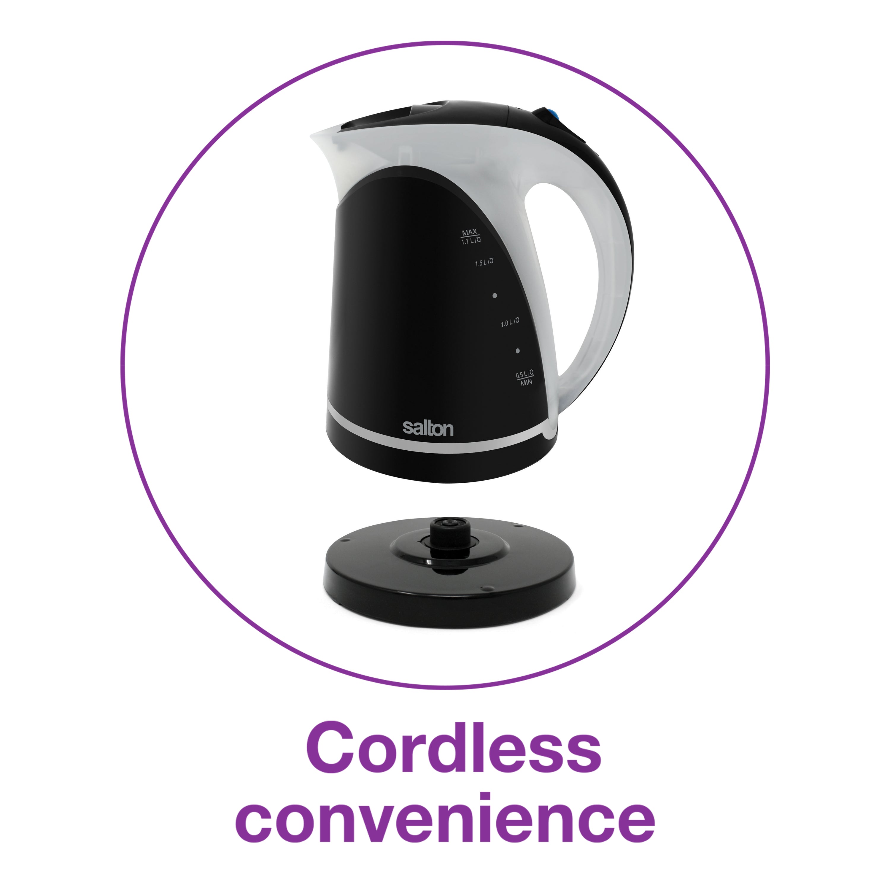 Cordless Jug Kettle 1.7 Liter Black B655235