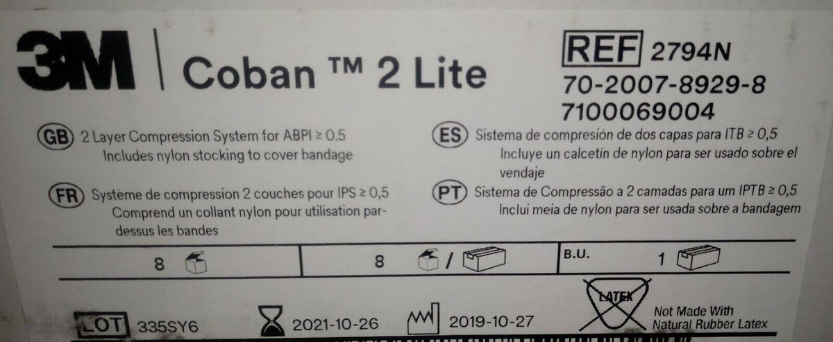 2 Layer Compression Bandage System, Case of 8 L381903