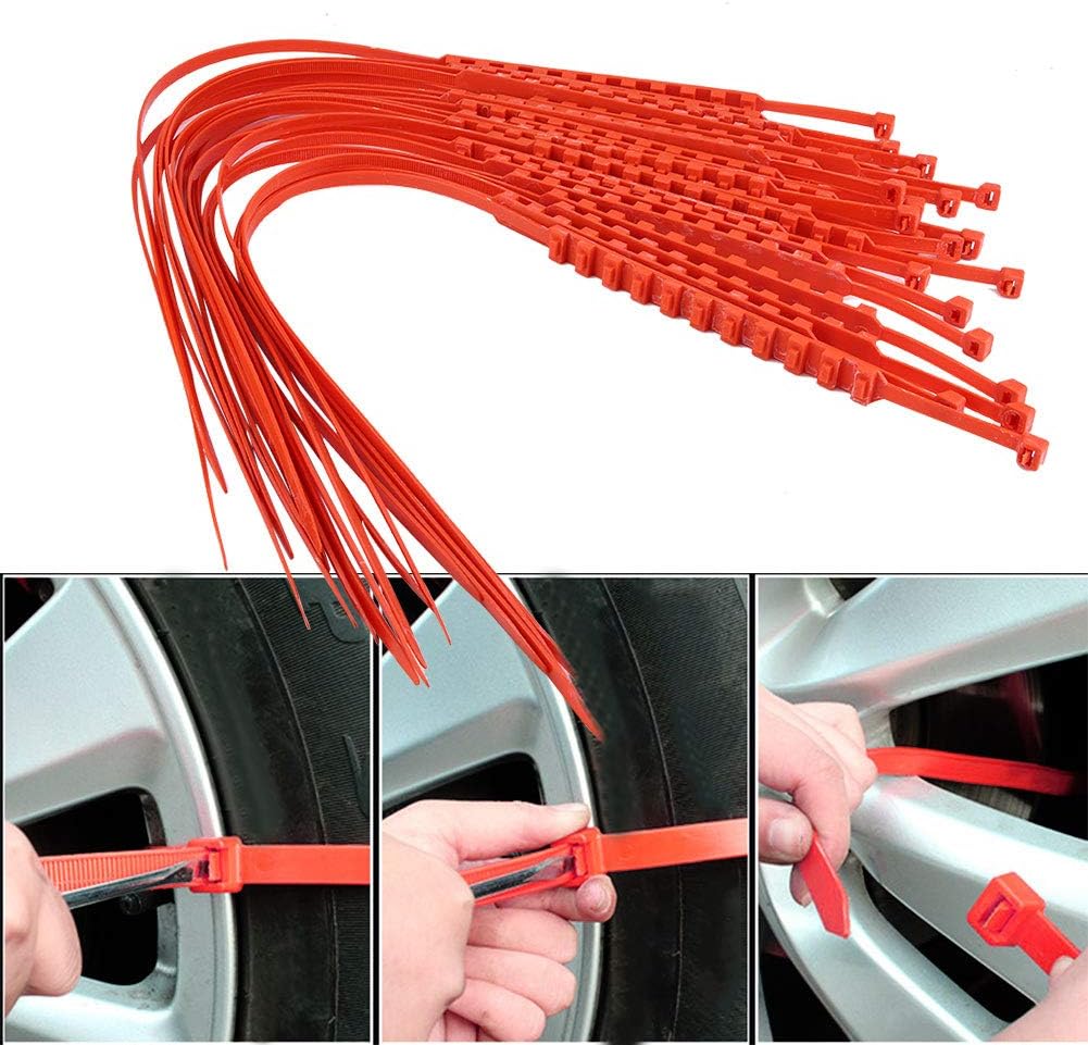 20pcs Nylon Anti-Skid Snow Tire Chains with Gloves M813123