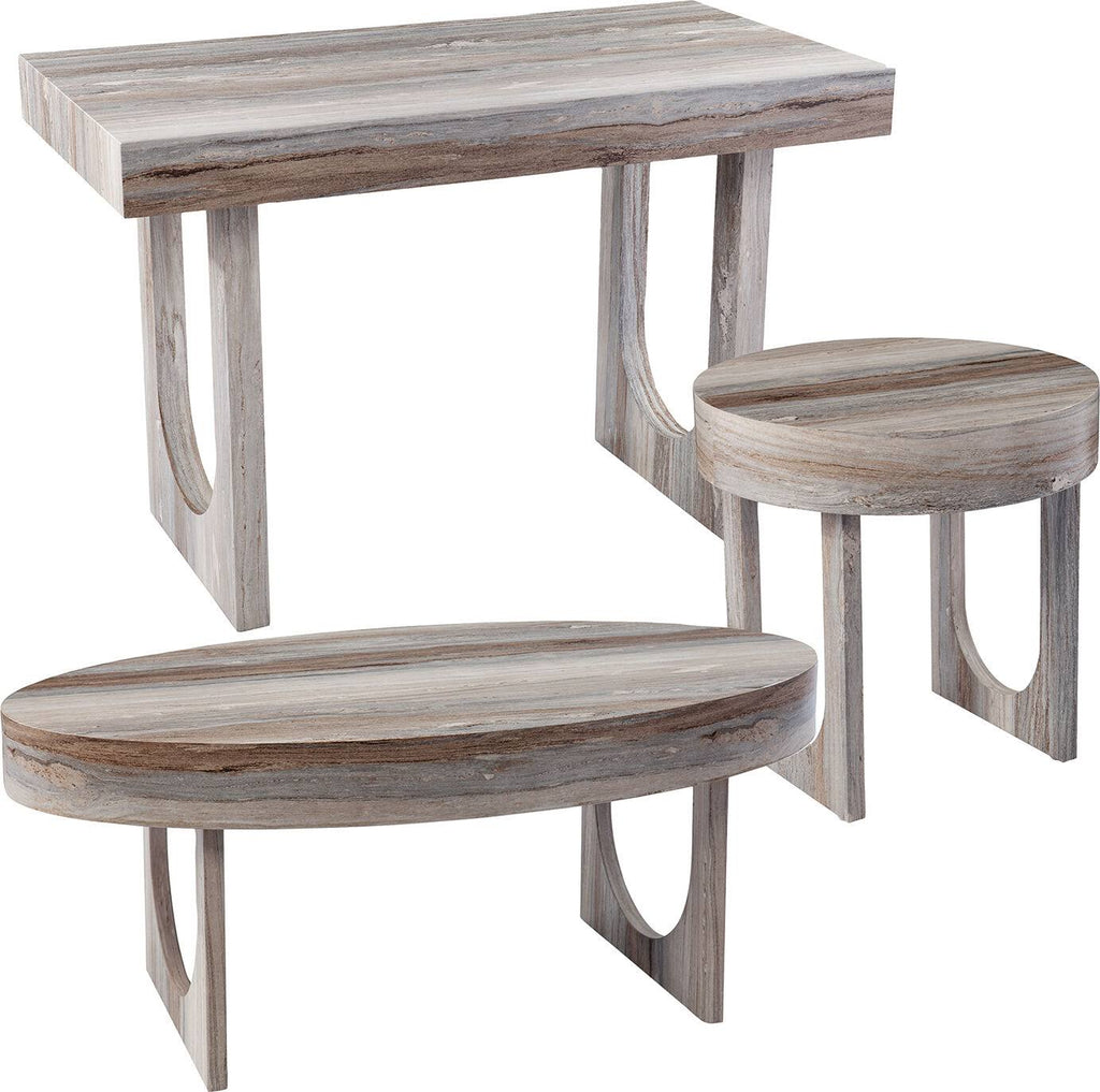 Light Brown Round End Table L47589
