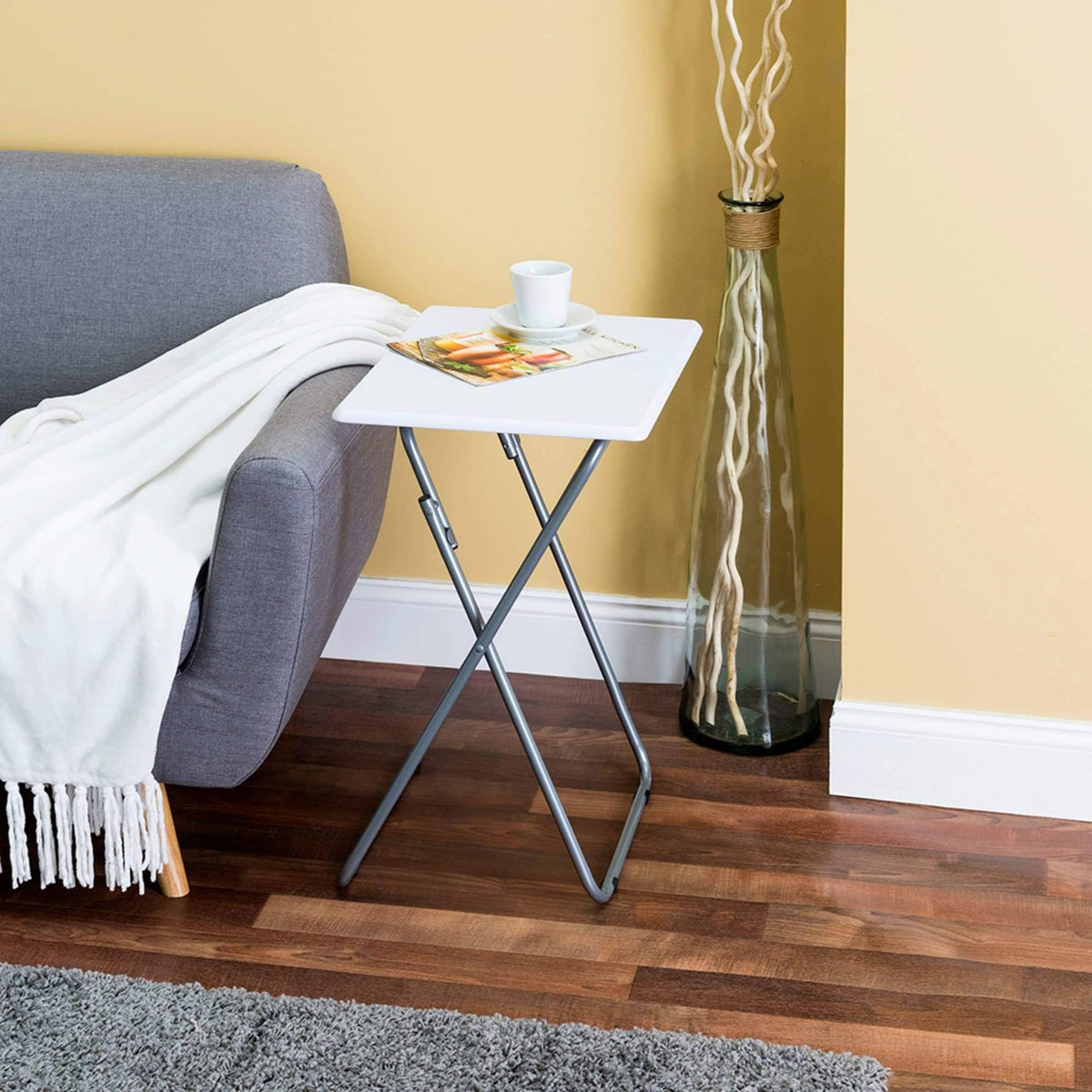 White Foldable Table O807348