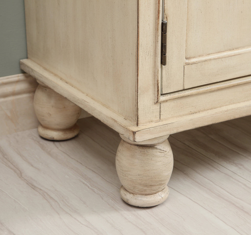 Cream Two Door One Drawer Drop Lid Cabinet with Power O58628