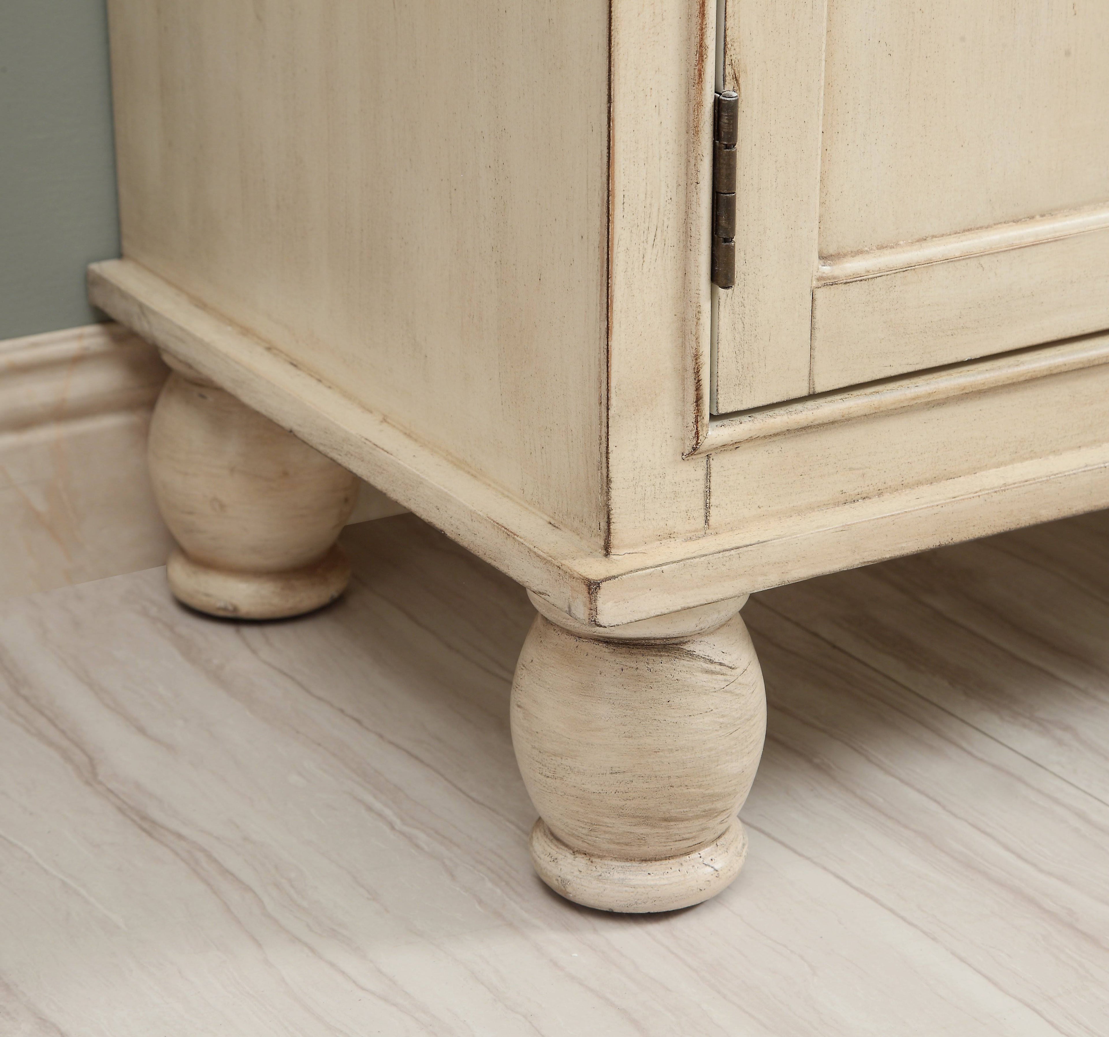 Cream Two Door One Drawer Drop Lid Cabinet with Power O58628