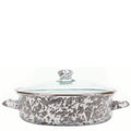 5 Qt Porcelain-Coated Steel Saute Pan with Glass Lid B58479