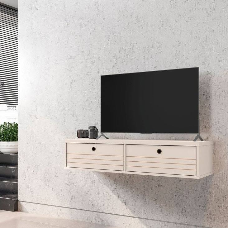White Floating Entertainment Center L632546