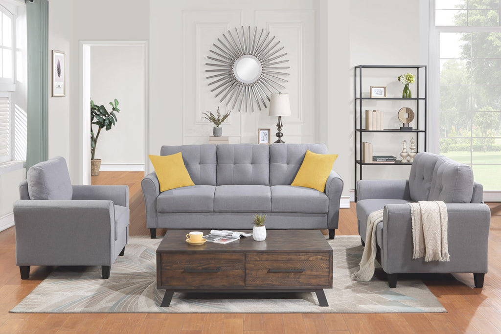 Linen Upholstered Sofa Set (1+2+3 Seat) K453