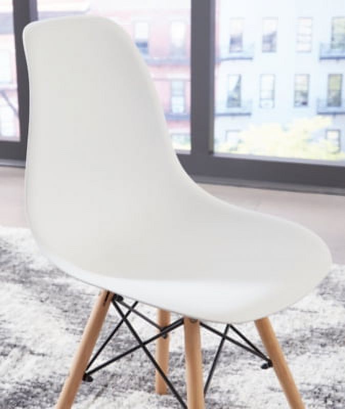 White/Natural Dining Room Side Chair (4/CN) O524