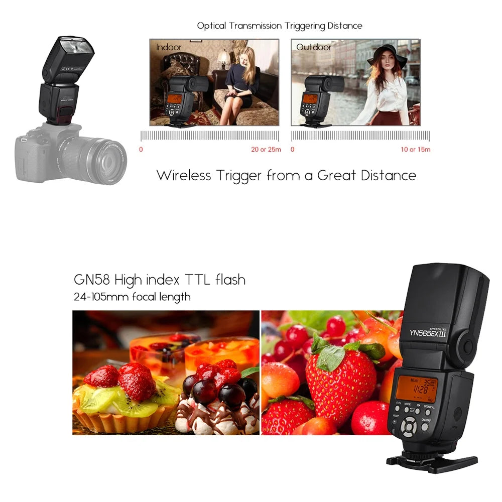 Wireless TTL Slave Flash Speedlite GN58 R3115